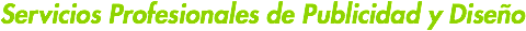 Servicios Profesionales de Publicidad y Diseño